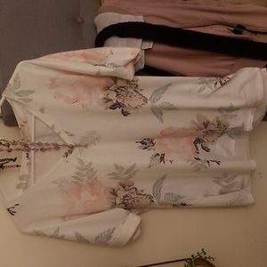 White flowered t-shirt